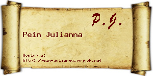 Pein Julianna névjegykártya
